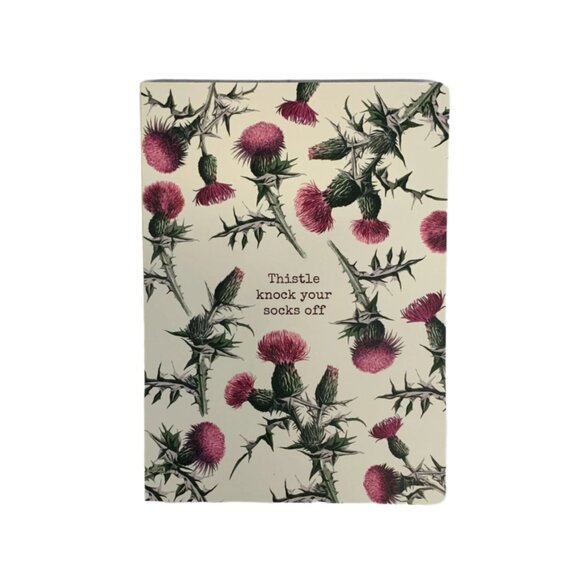Thistle Knock Your Socks Off Double-Sided Journal | 160 Lined Pages Notebook - Picture 1 of 8
